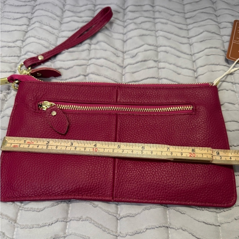 Uromee Wristlet Wallet Clutch Purse.  Dark pink removable chain - Picture 11 of 12